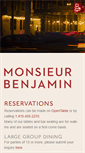 Mobile Screenshot of monsieurbenjamin.com