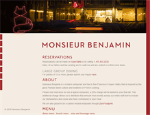 Tablet Screenshot of monsieurbenjamin.com